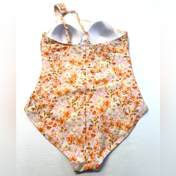 Kona Sol Orange Floral Swimsuit Size Large - Picture 6 of 10